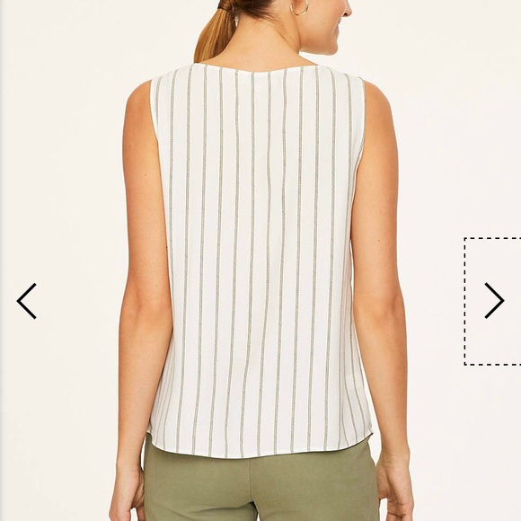 LOFT Outlet Pleated Neck Shell - Picture 2 of 10